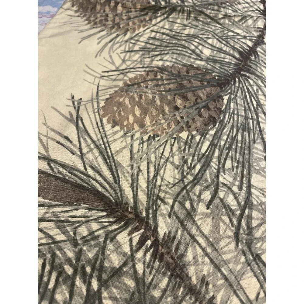 Pottery Barn Pine Cone Bough Table Runner 18x108”